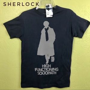 NWT Sherlock Holmes T-shirt - Adult Unisex X-Small - Unisex - High Functioning